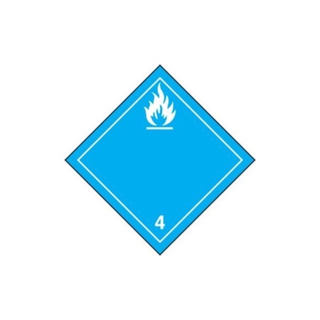 Accuform TDG PLACARD CLASS 4 273MM x 273MM TCP428MG10 TCP428MG10